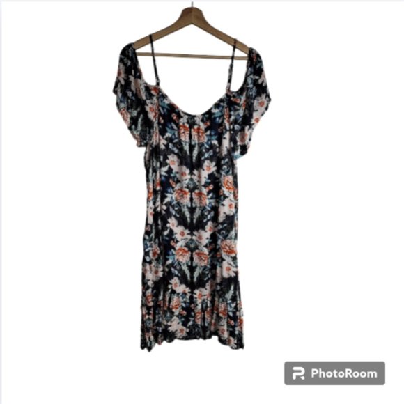 Xhilaration Floral Mini Cold Shoulder Dress Size XL - Picture 5 of 10